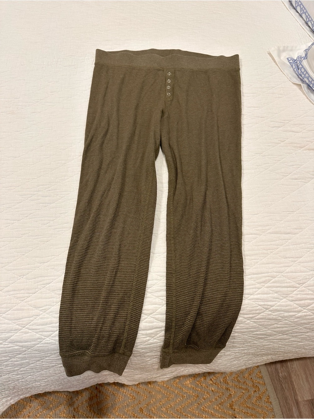 J. Crew Olive Green Thermal Lounge Pants